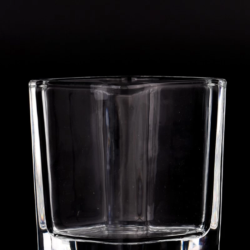 Mórdhíol 8oz gloine cearnach coinneal jar soithí coinneal scented maisiú bhaile