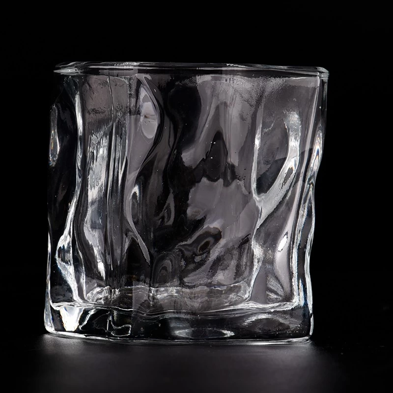 Luxury customized 7oz clear glass candle jar for candle making