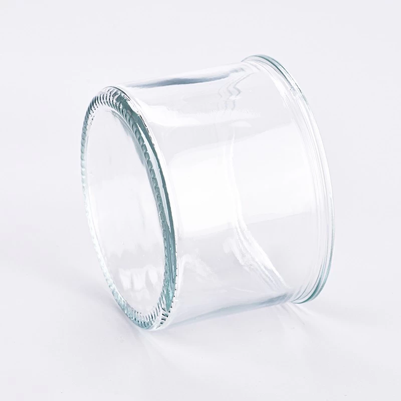 Custom large capacity clear glass candle holder for wedding decoration
