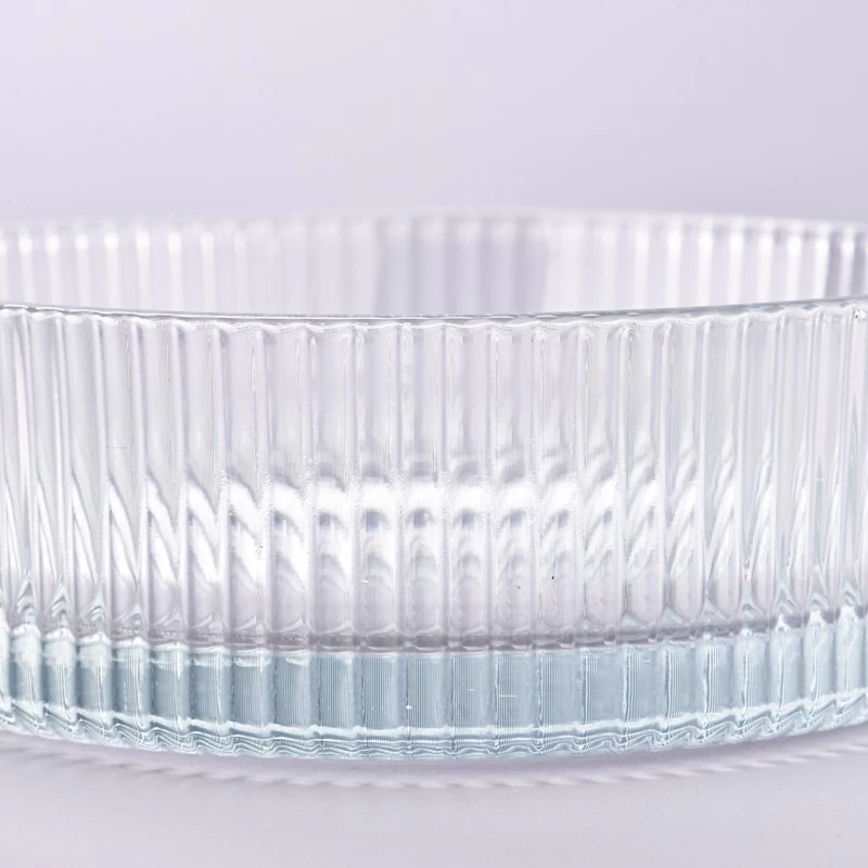 Wholesale clear vertical stripe glass candle holder suppliers