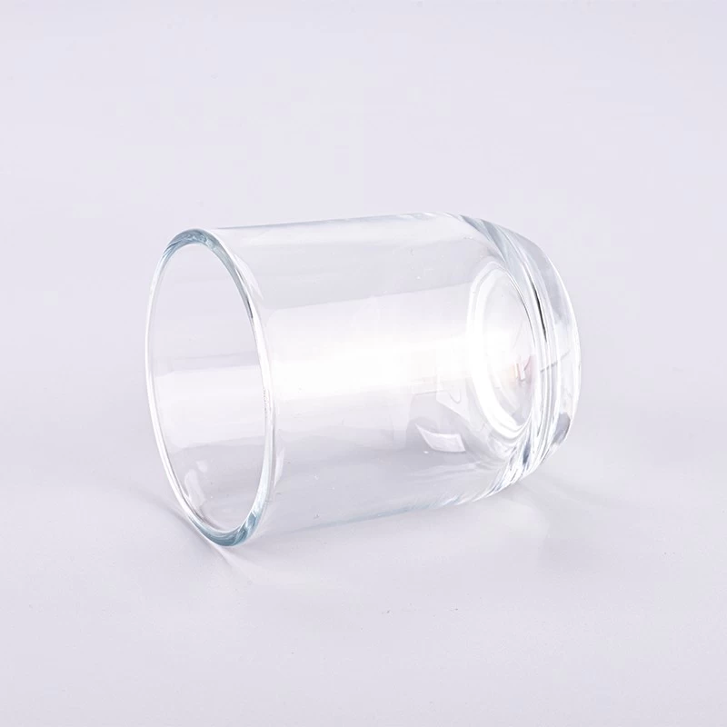Modern round bottom clear glass candle jars candle vessels suppliers
