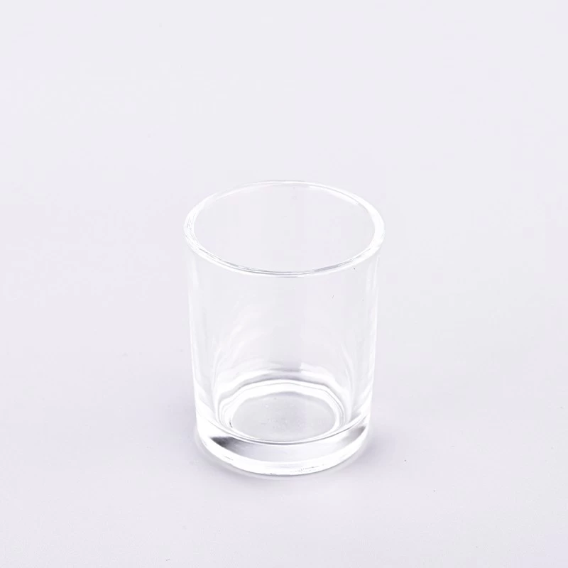 Wholesale sales of small capacity transparent glass candle jar
