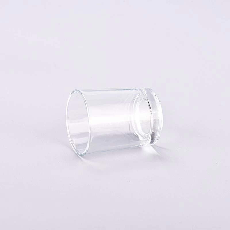 Luxury home custom small capacity transparent glass candle jar