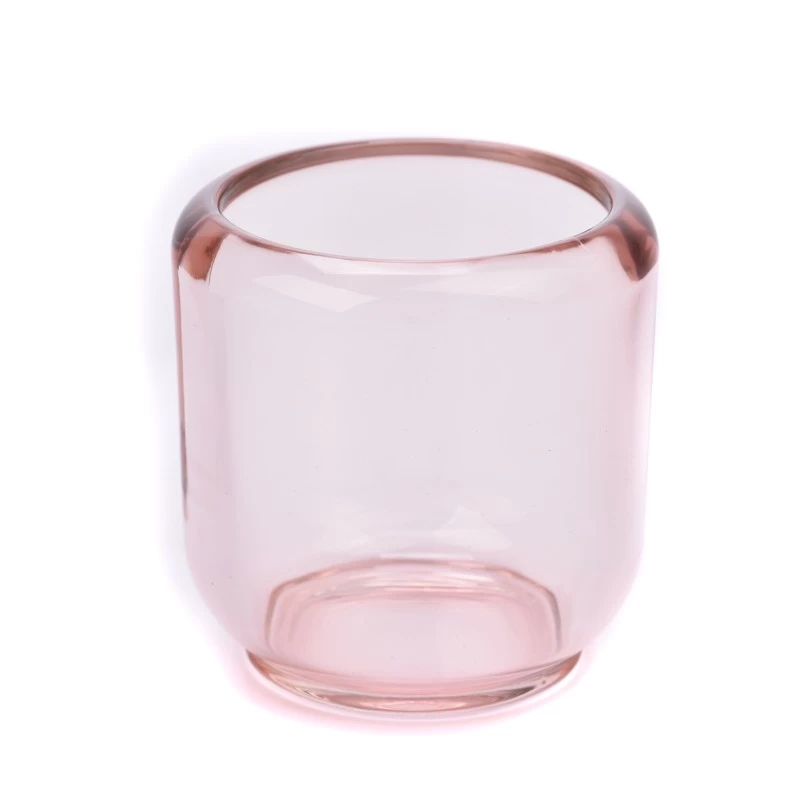 Customized transparent color glass jar 7oz glass vessles for candle making & supplier