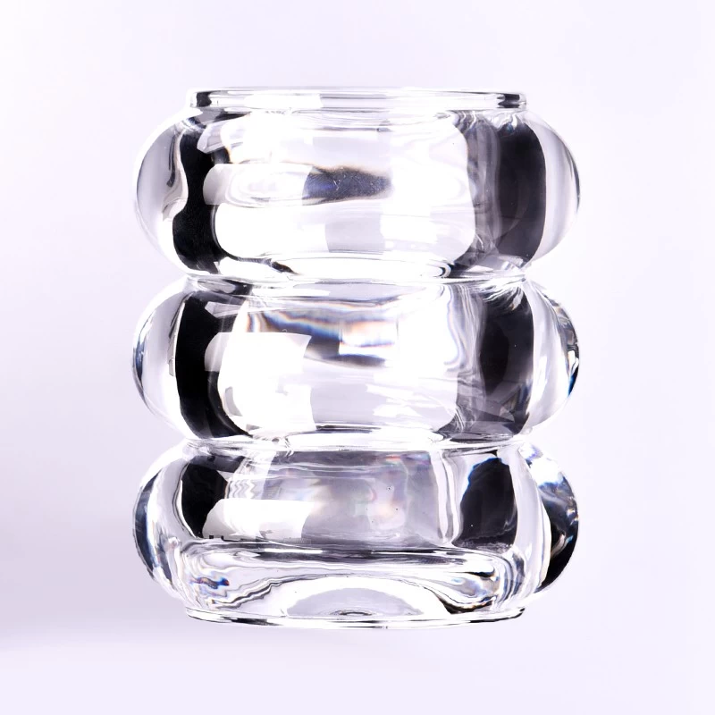 Luxury thick glass candle jar
