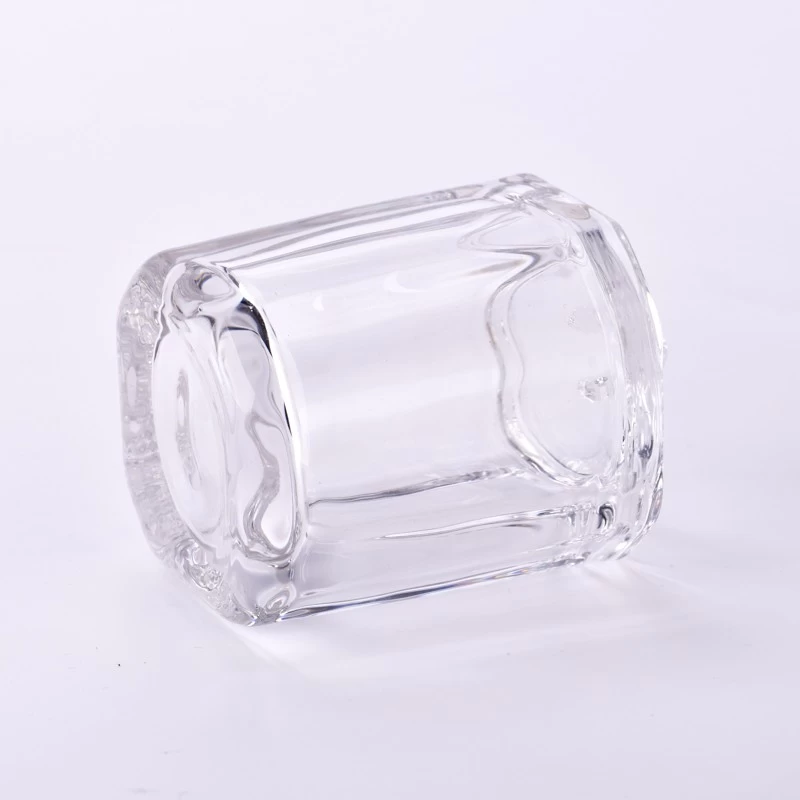 Supplier newly designed square clear glass candle jars with lids 