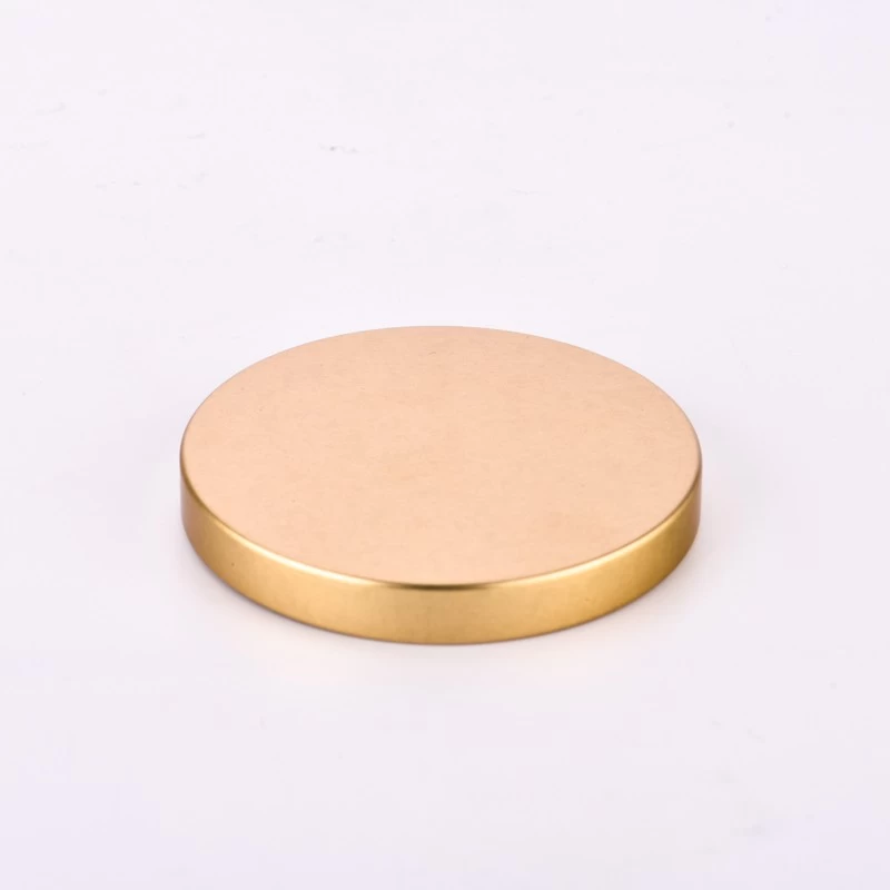 Wholesale Gold Metal Lids For Candle Vessel Gold Tin Lids For Candle jars