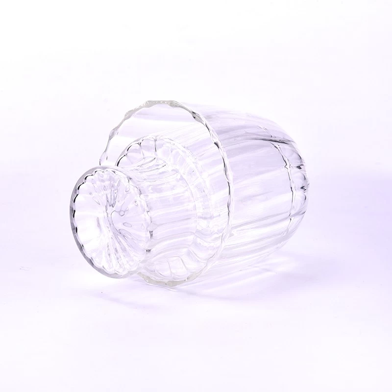 2024 new unique design borosilicate glass candle jar with lids 