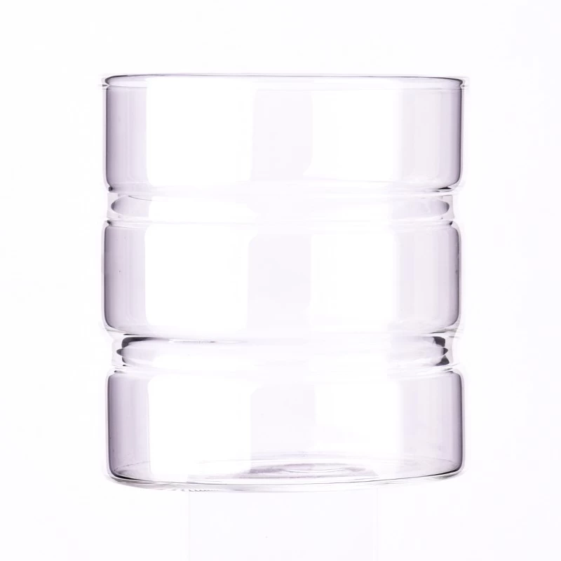 2024 new unique design borosilicate glass candle jar &candle holders 