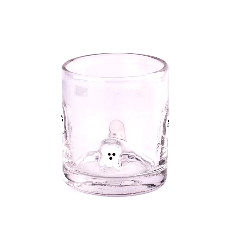 Ghost Glass Candle Jars For Holiday Decoration