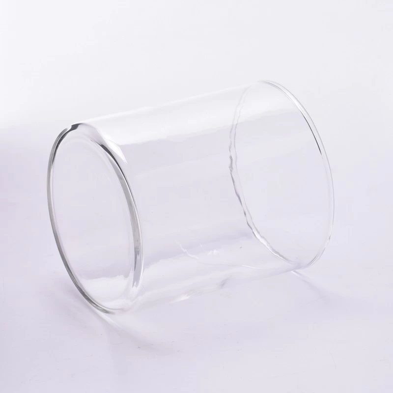 8oz glass candle holder Clear glass candle container supplier