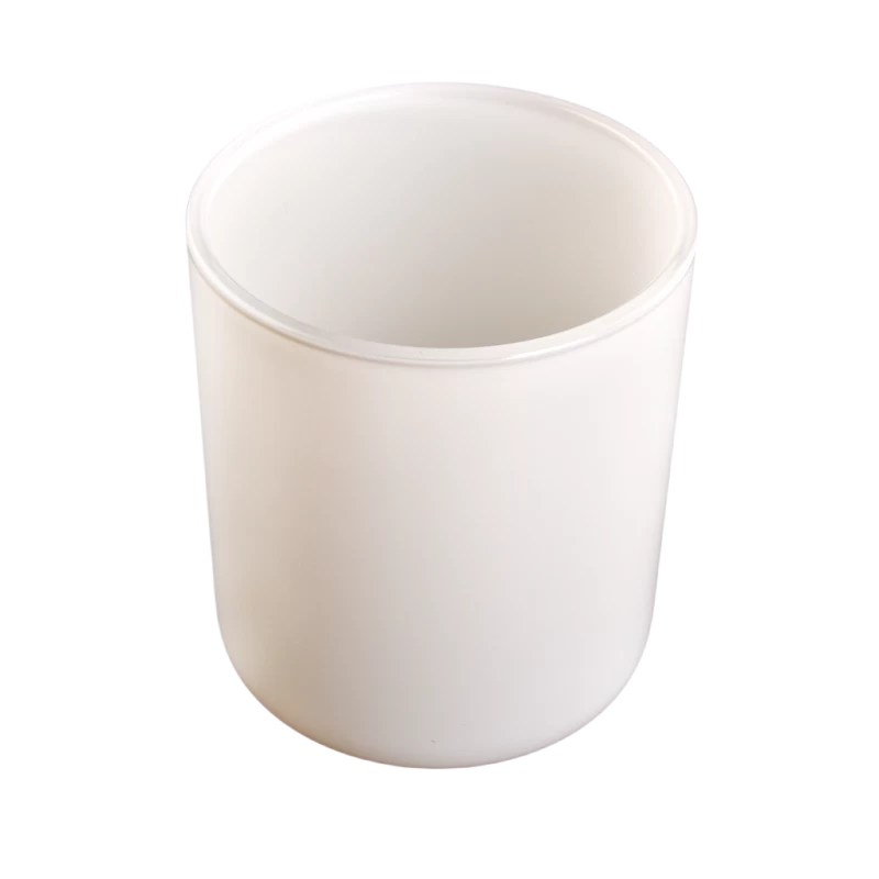 500ml white glass candle jar round bottom candle vessels supplier