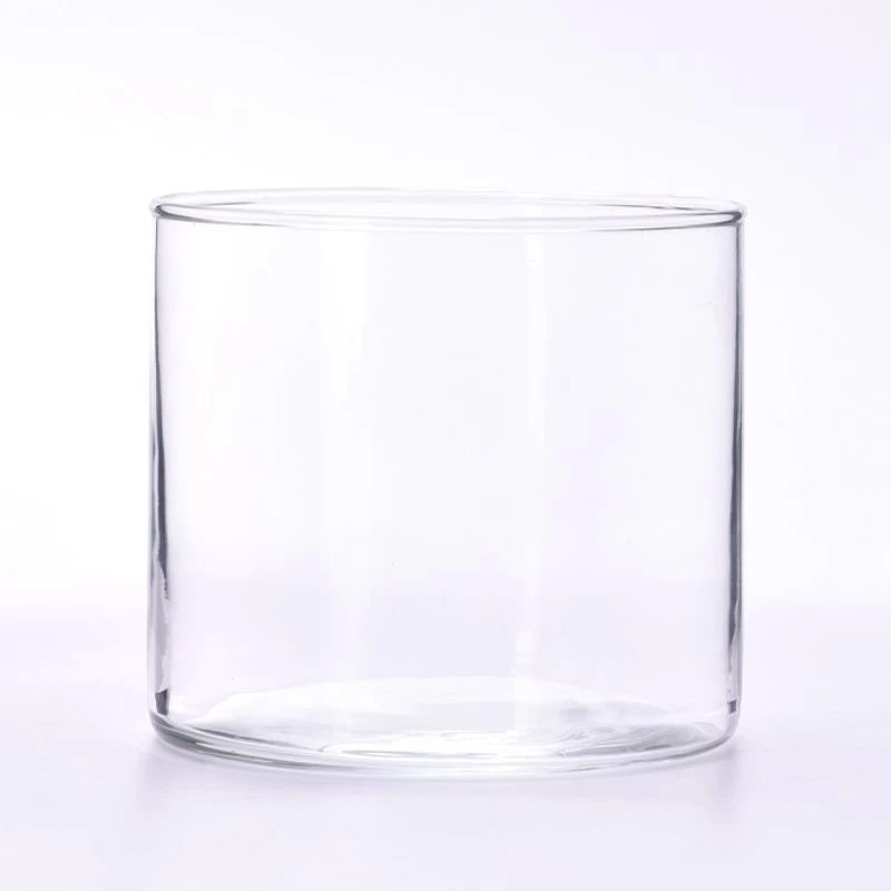 China hot sales thin wall 3 wicks glass candle jars manufacturer