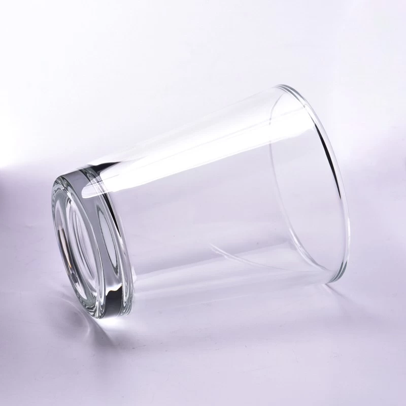 China Beliebte 14oz gefüllte Wachskerzengläser in V-Form aus Glas Hersteller