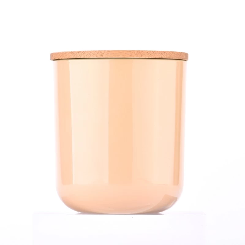 China decoração de casa cores brilhantes potes redondos de vidro para velas fabricante