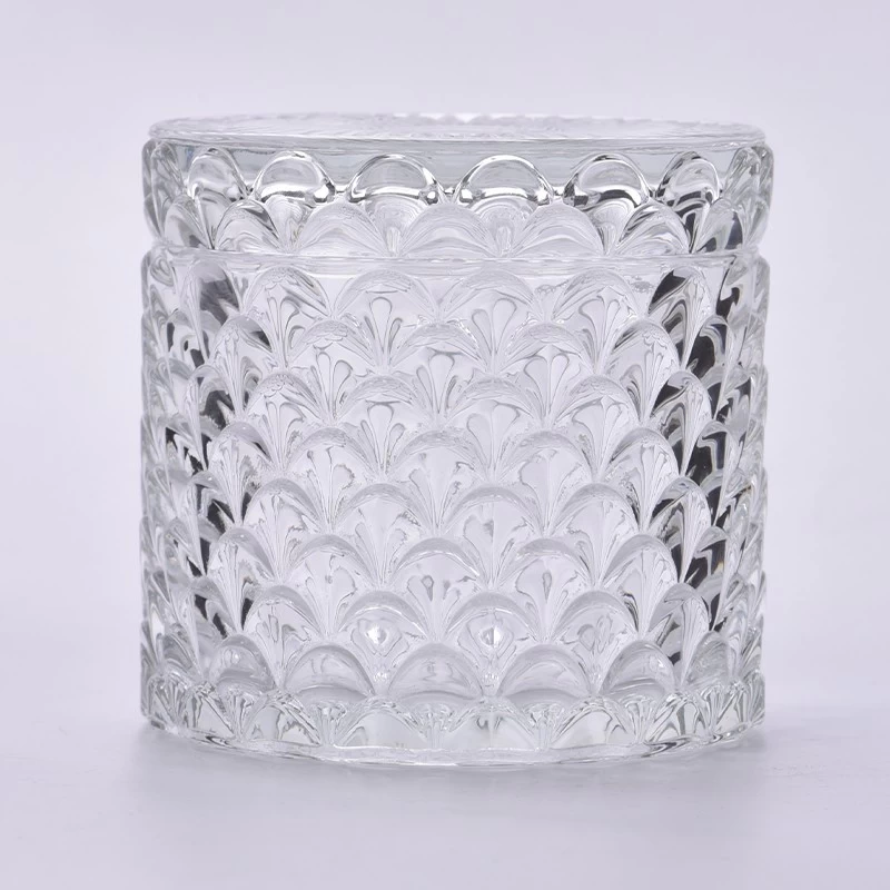 Glass Candle Container with Lids Glass Vessels for Candle Making