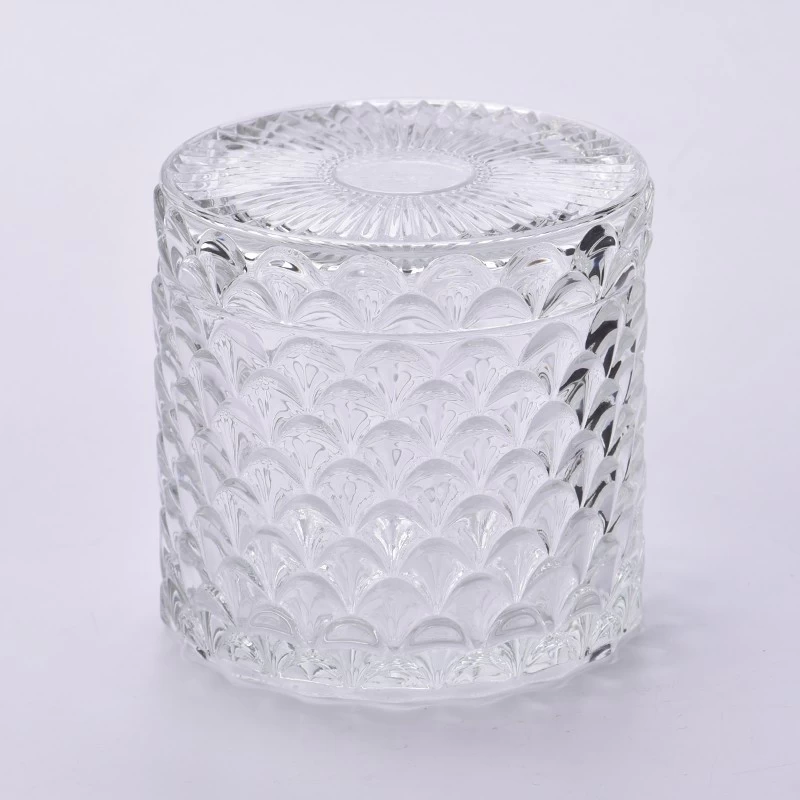 Glass Candle Container with Lids Glass Vessels for Candle Making