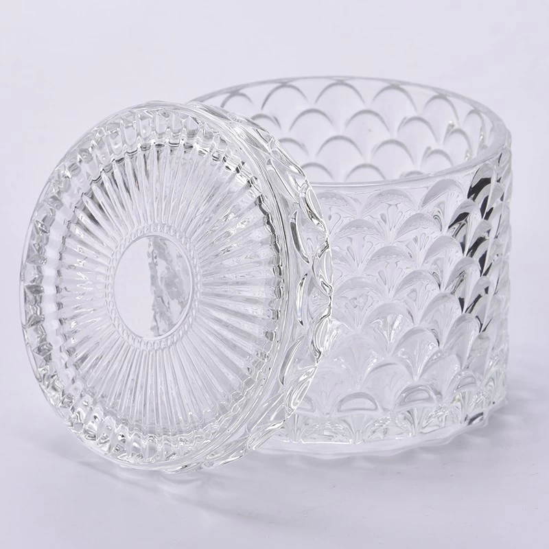 Glass Candle Container with Lids Glass Vessels for Candle Making