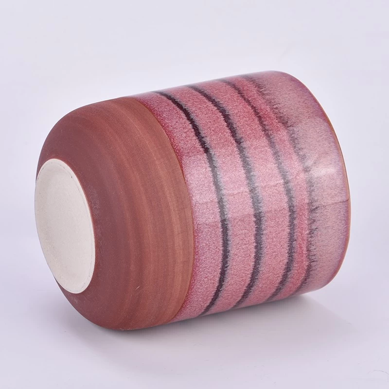 Pots de bougie en céramique à fond rond de 14 oz