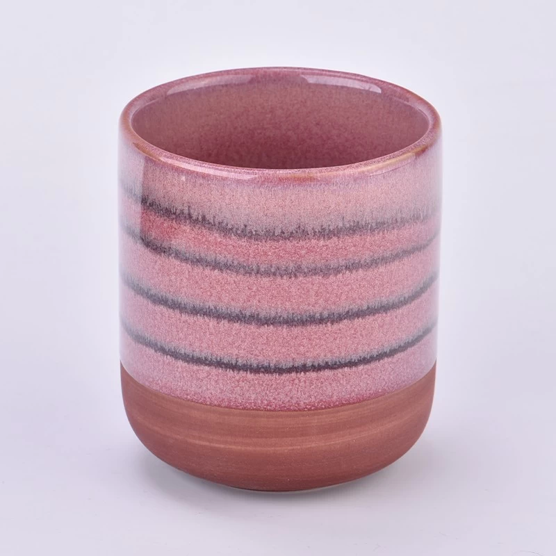 中国 10 盎司陶瓷玻璃蜡烛罐 蜡烛容器，带釉面颜色 制造商