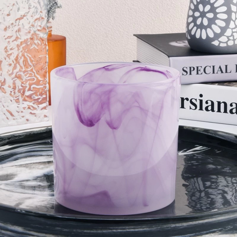 Luxury handmade large capacity glass candle container wholesale