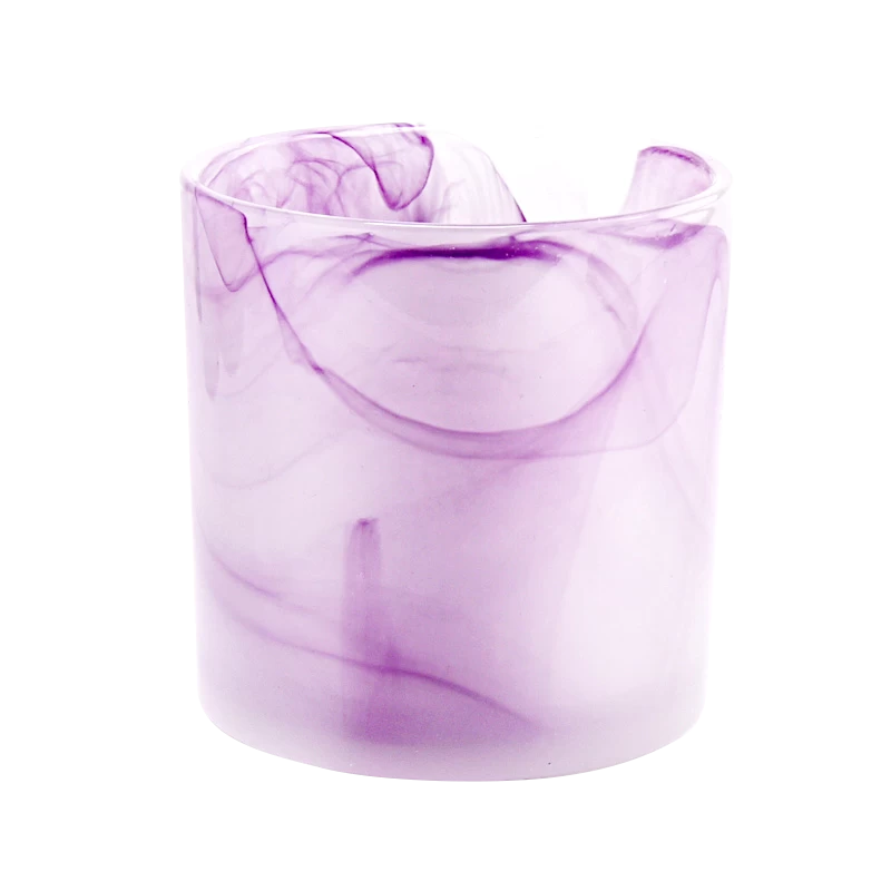 Luxury handmade large capacity glass candle container wholesale