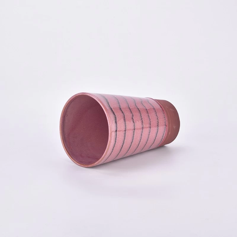 Big ceramic candle vessels and outdoor ceramic candle holders for wholesale