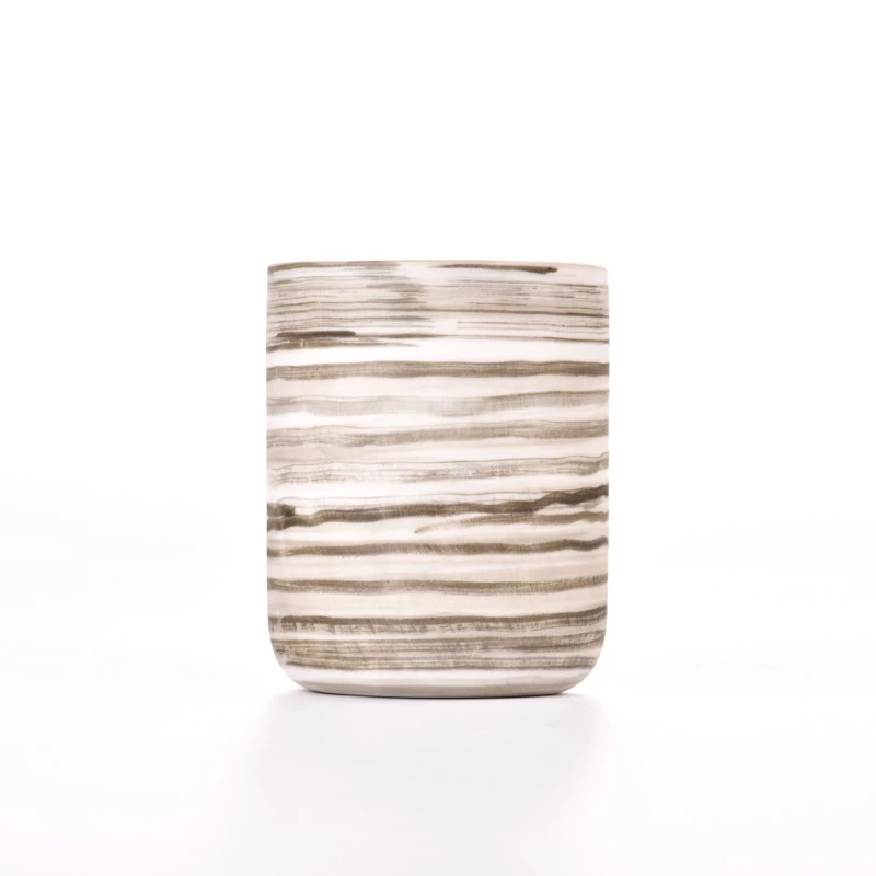 porcelana Gran oferta de tarro de vela de cerámica pequeño de estilo moderno fabricante