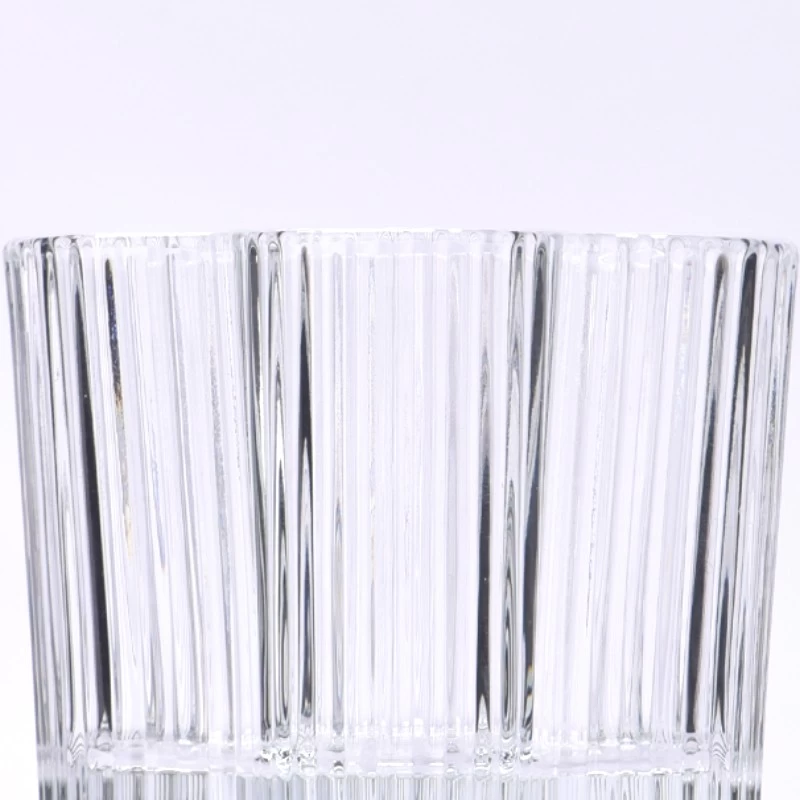 Tealight Glass Candle Holders Ribber Glass Candle Holders