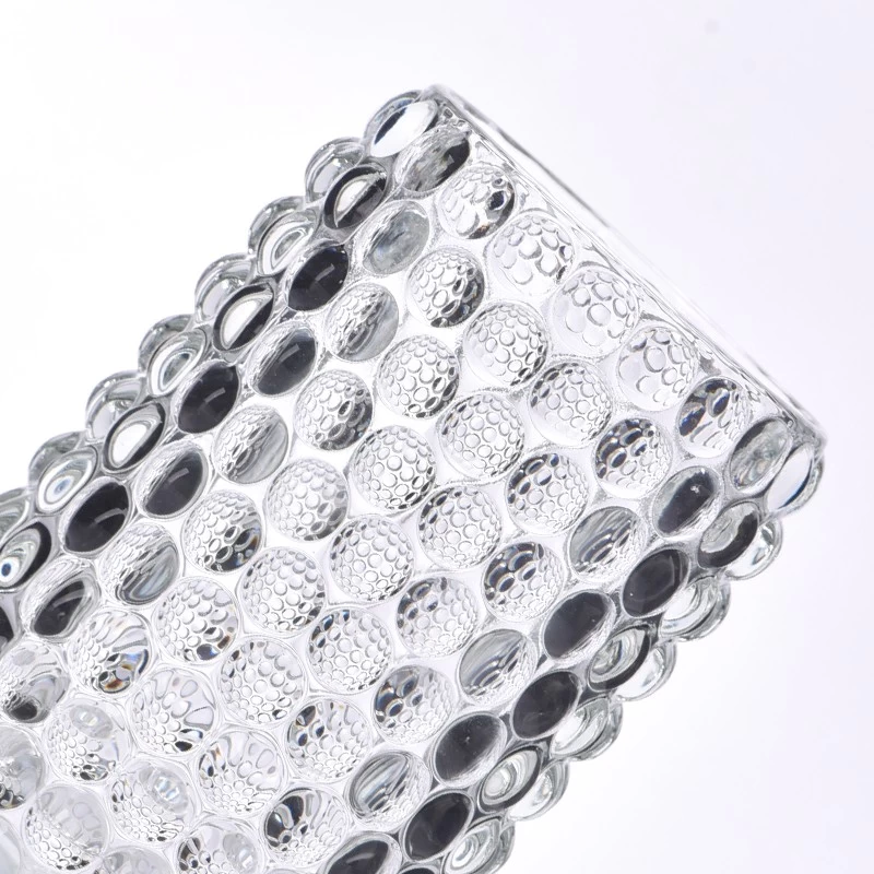 Customized Color Polka Dot Glass Candle Holders