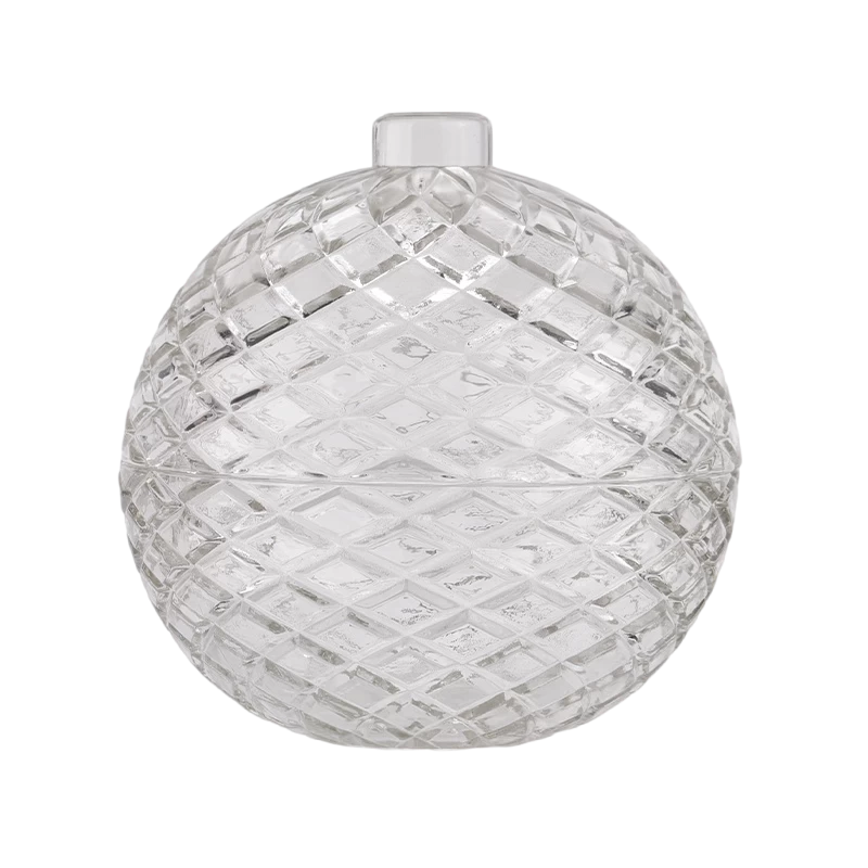 Wholesale in bulk 230ml christmas glass ball candle jar