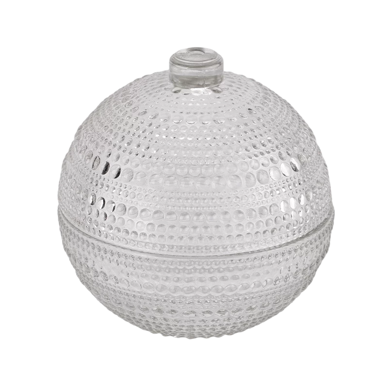 Supplier Christmas 6oz glass ball candle holders with ball lid