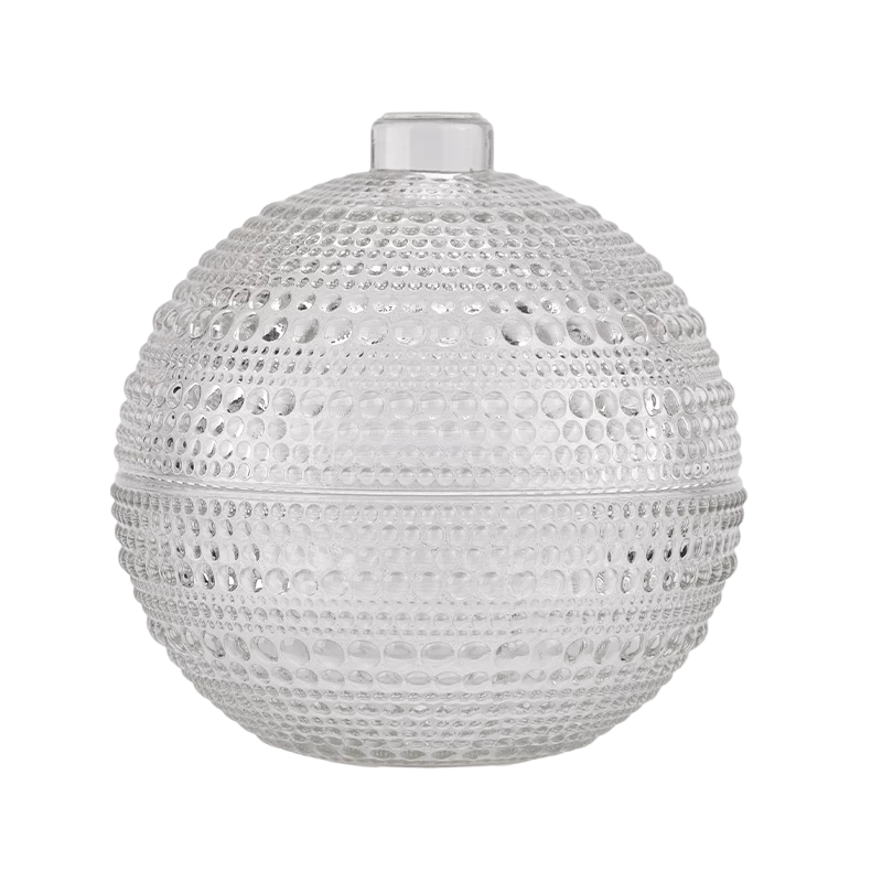 Supplier Christmas 6oz glass ball candle holders with ball lid