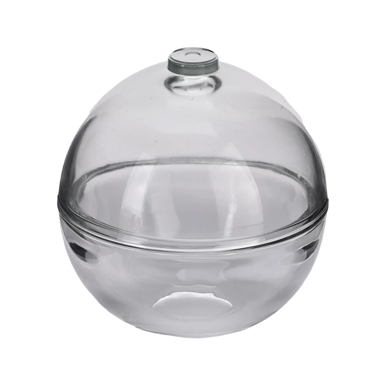 home decor plain glass candle holder ball 