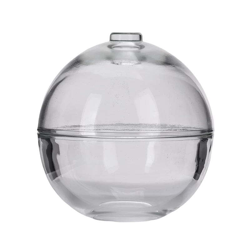 Tsina home decor plain glass candle holder ball Manufacturer