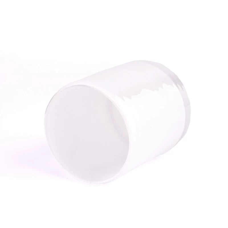 Luxury home decor design white glass candle jar