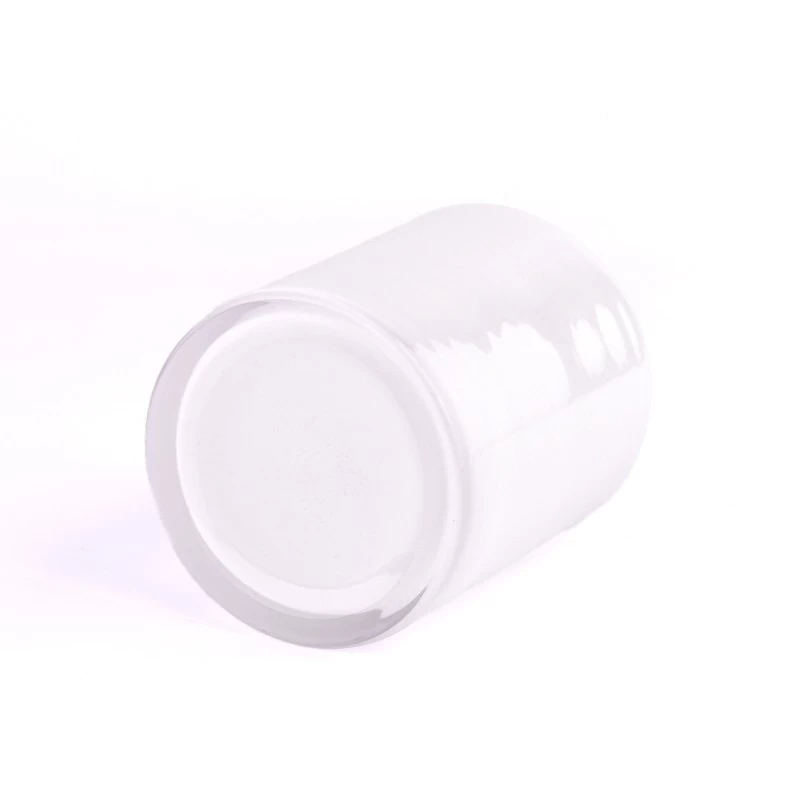 Luxury home decor design white glass candle jar