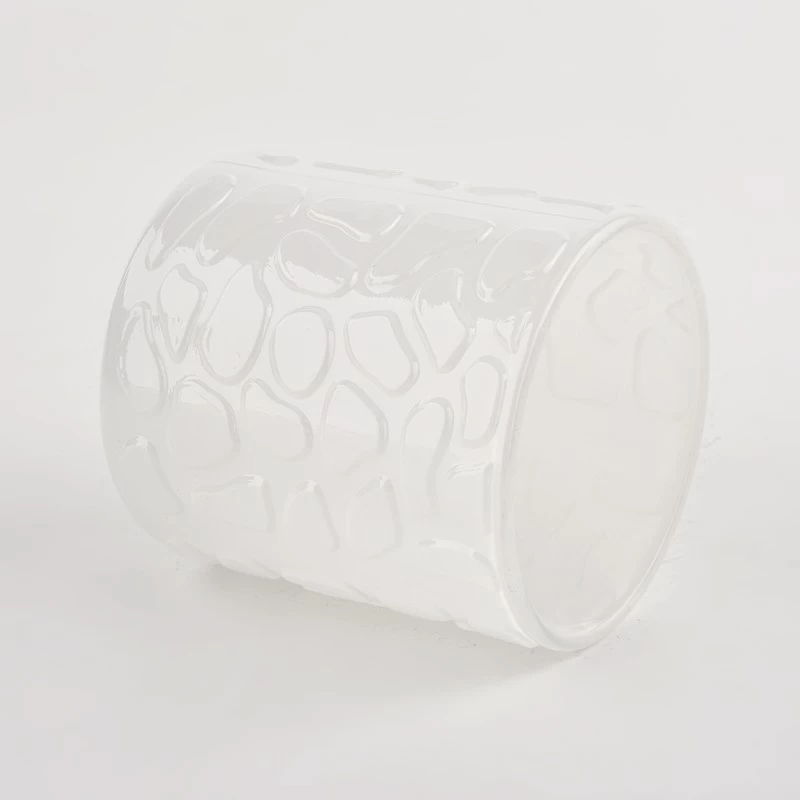  Wholesale Luxury Custom Empty White Glass candle jar