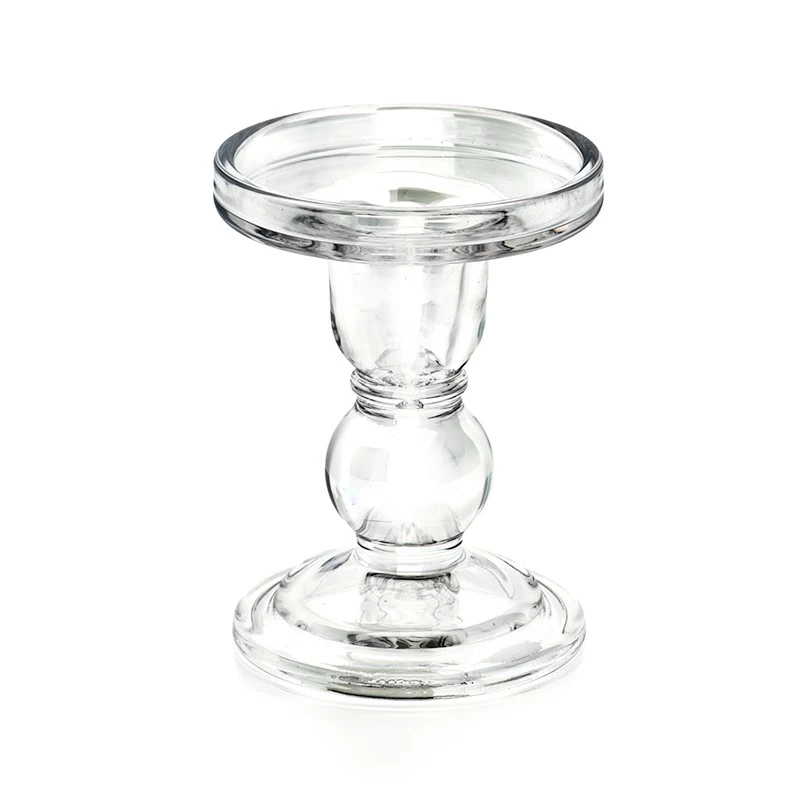 classic glass pillar candle holders candlestick