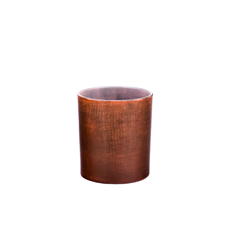 Supplier 200ml 300ml 400ml spray inside semi-transparent white glass candle jar