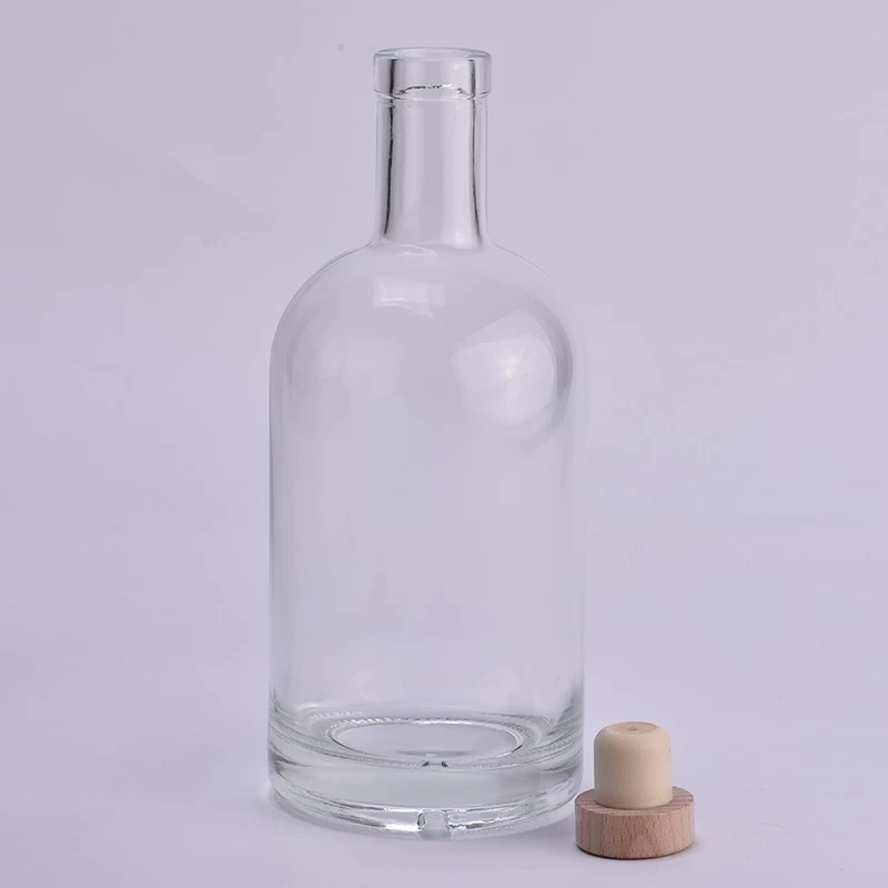 hot sales large round glass bottle with cork