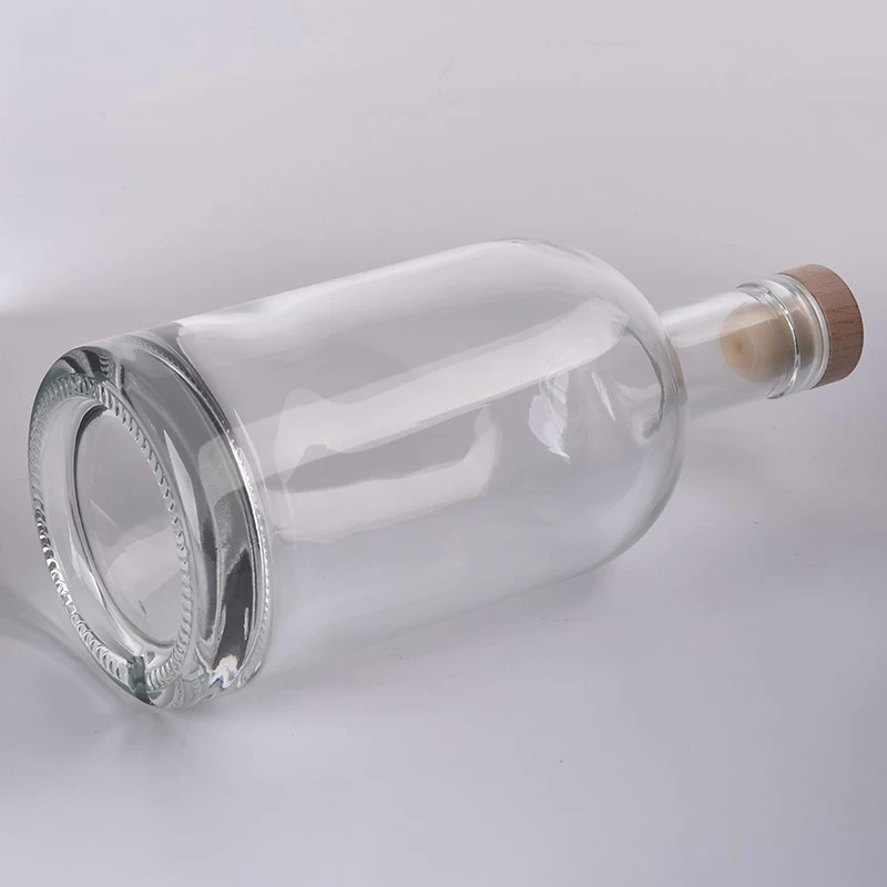 hot sales large round glass bottle with cork