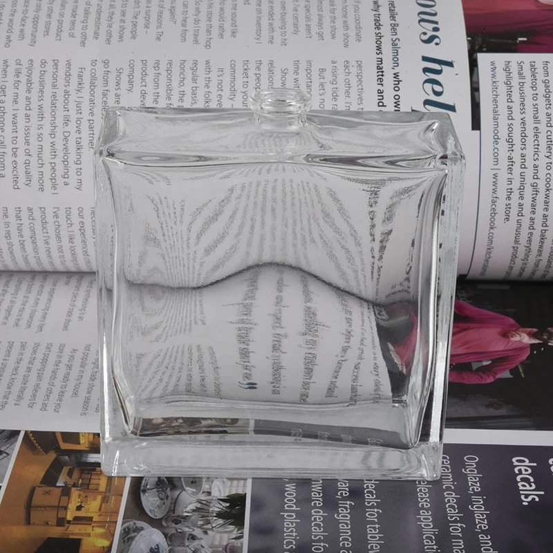 Wholesale 160ml home decor 160ml square glass perfume bottle