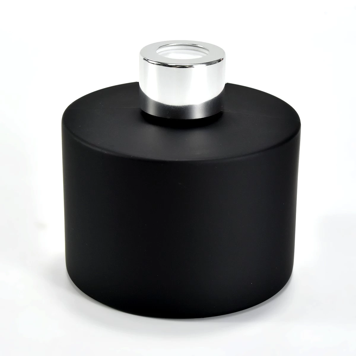 Custom Gift Set Black Glass Candle Holders with Black Glass Diffuser Bottle