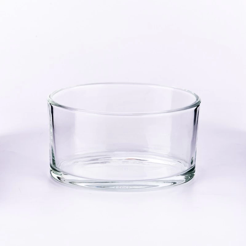 China home decor oval shape glass candle jar manufacturer
