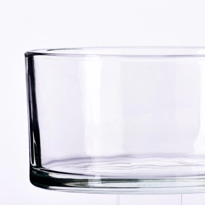 home decor oval shape glass candle jar