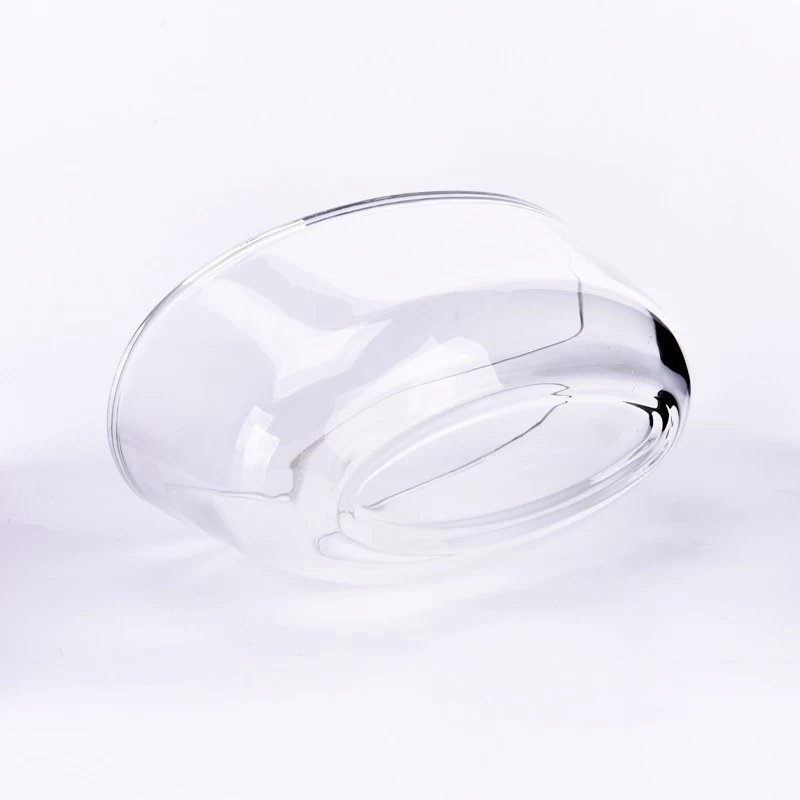 hot sales oval glass candle holder