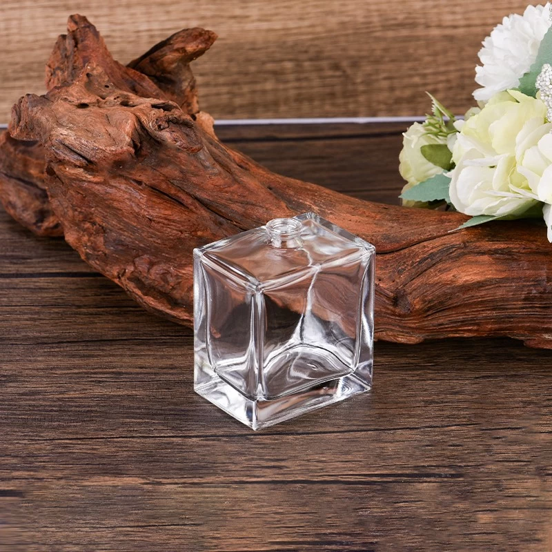 home decor clear 100ml empty glass perfume bottle