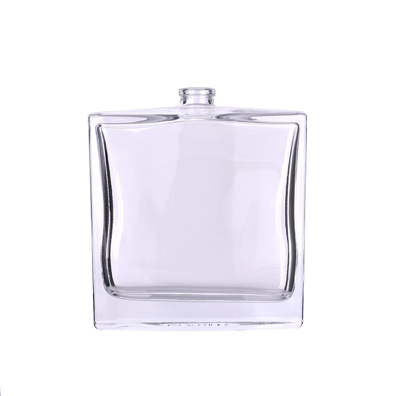 hot sales flat 100ml empty glass perfume bottle