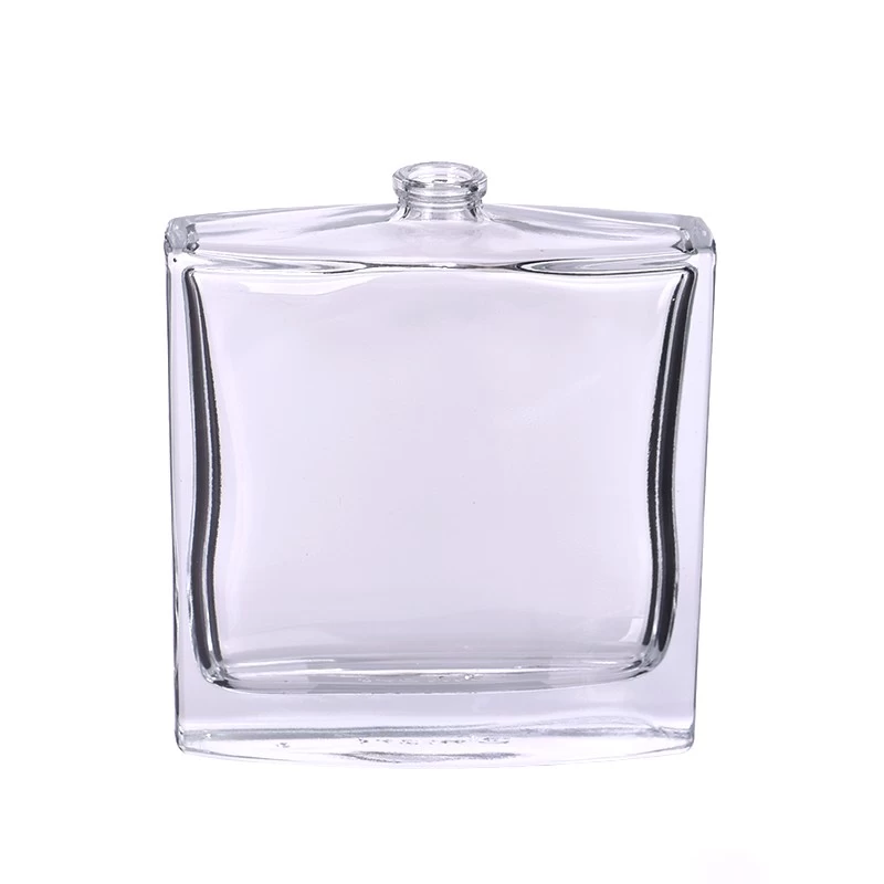 hot sales flat 100ml empty glass perfume bottle